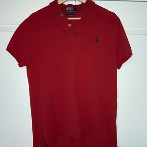 Polo Ralph Lauren Red Mesh Custom Fit Small Polo